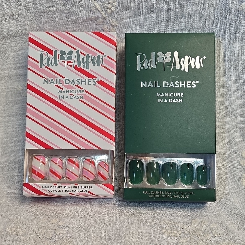 Red Aspen Nail Dashes Set